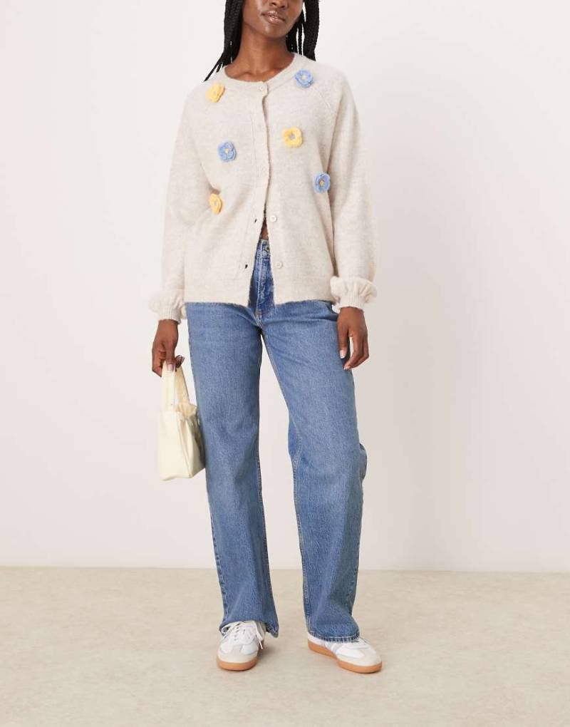 Abercrombie & Fitch - Weit geschnittene Jeans in Mittelblau mit niedrigem Bund von Abercrombie & Fitch