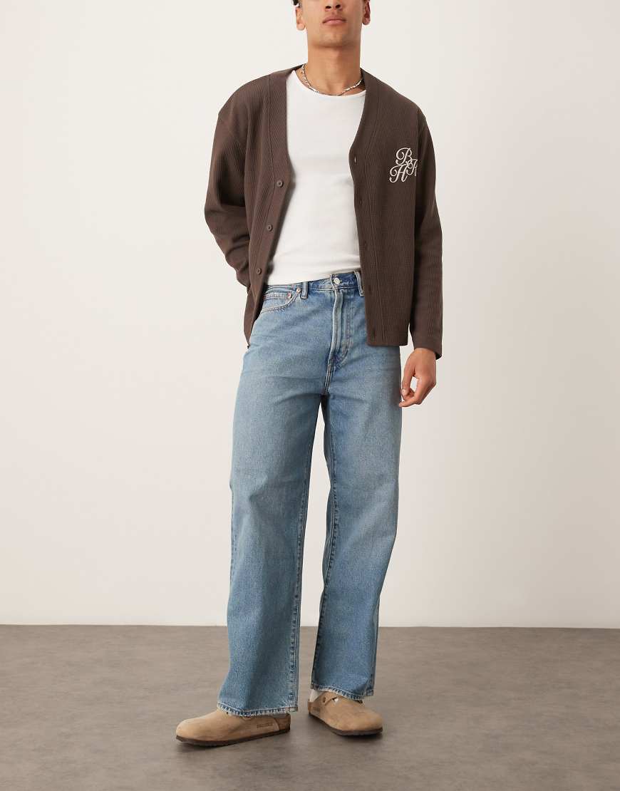 Abercrombie & Fitch - Weite Carpenter-Jeans in hellblauer Waschung von Abercrombie & Fitch