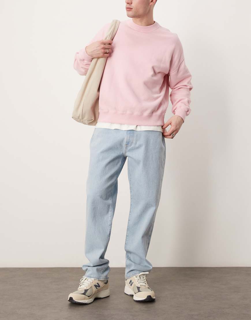 Abercrombie & Fitch - Weite Carpenter-Jeans in hellblauer Waschung von Abercrombie & Fitch