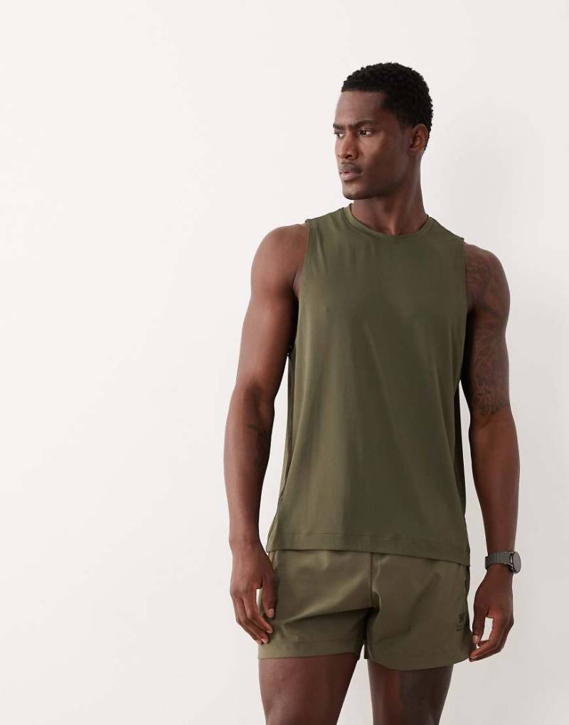 Abercrombie & Fitch - YPB - Atmungsaktives, körperbetontes Workout-Tanktop in Grün von Abercrombie & Fitch