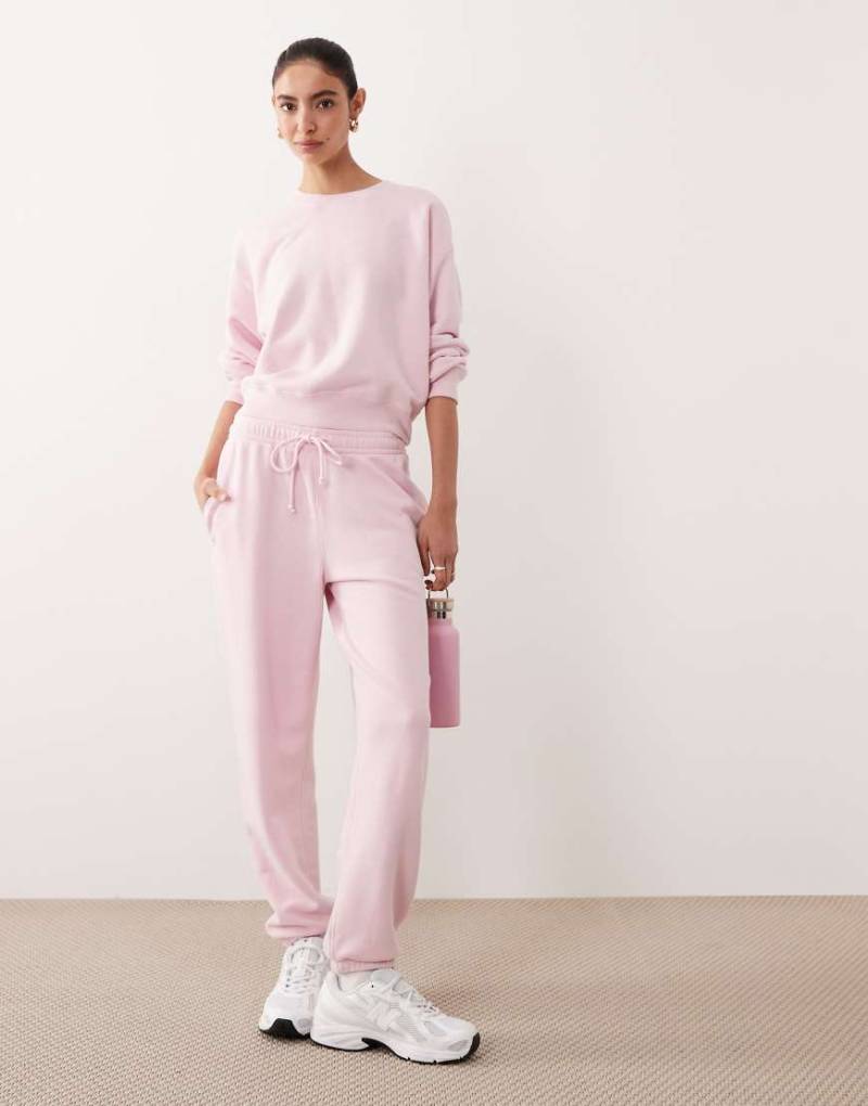 Abercrombie & Fitch - YPB - Jogginghose aus Frottee in Rosa mit Raffung, Kombiteil von Abercrombie & Fitch