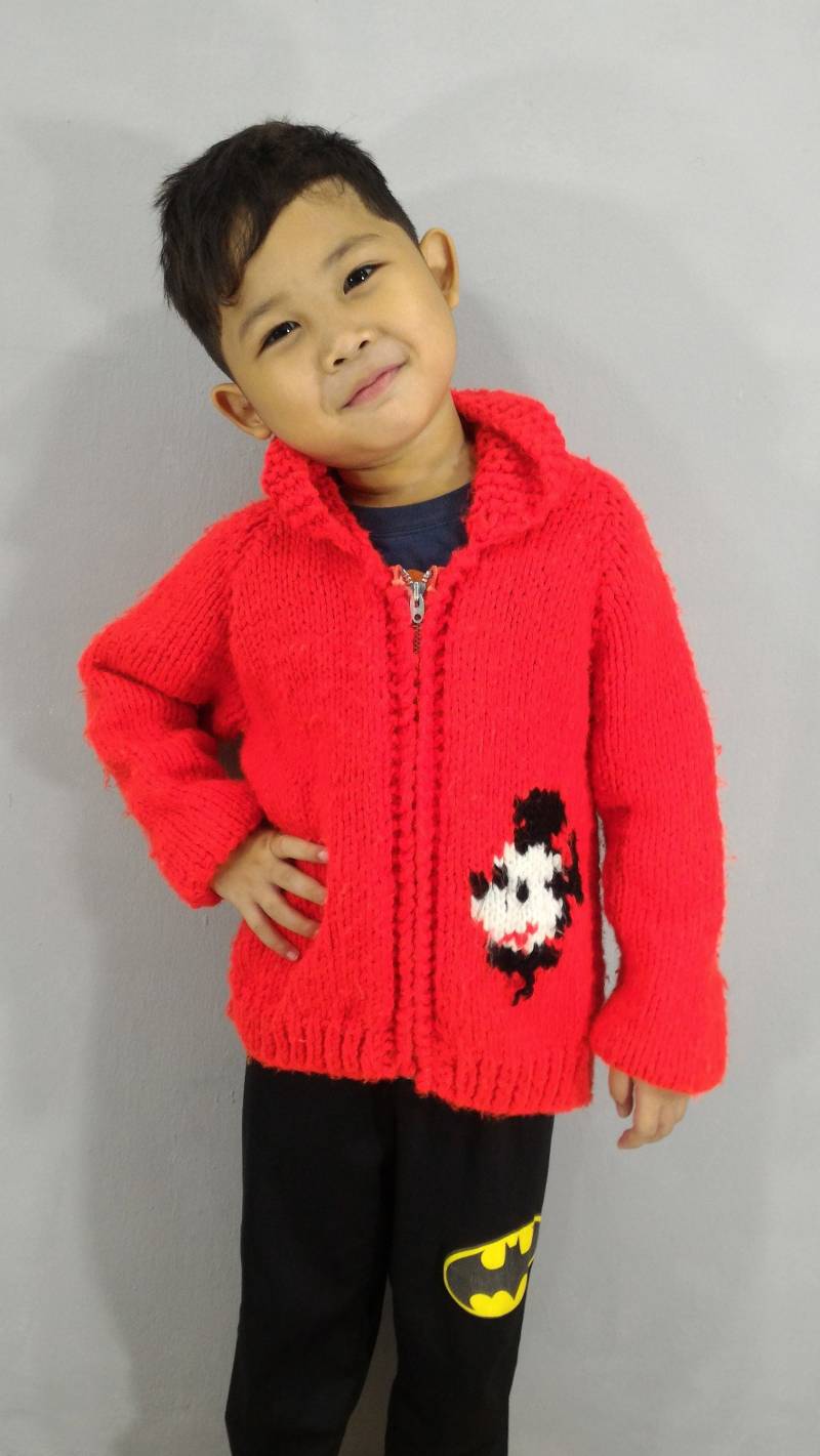 Selten Vintage 70Er Jahre Mickey Mouse Strickpullover Jacke Talon Reißverschluss Für Jungen Und Mädchen von AberyApparelClothing