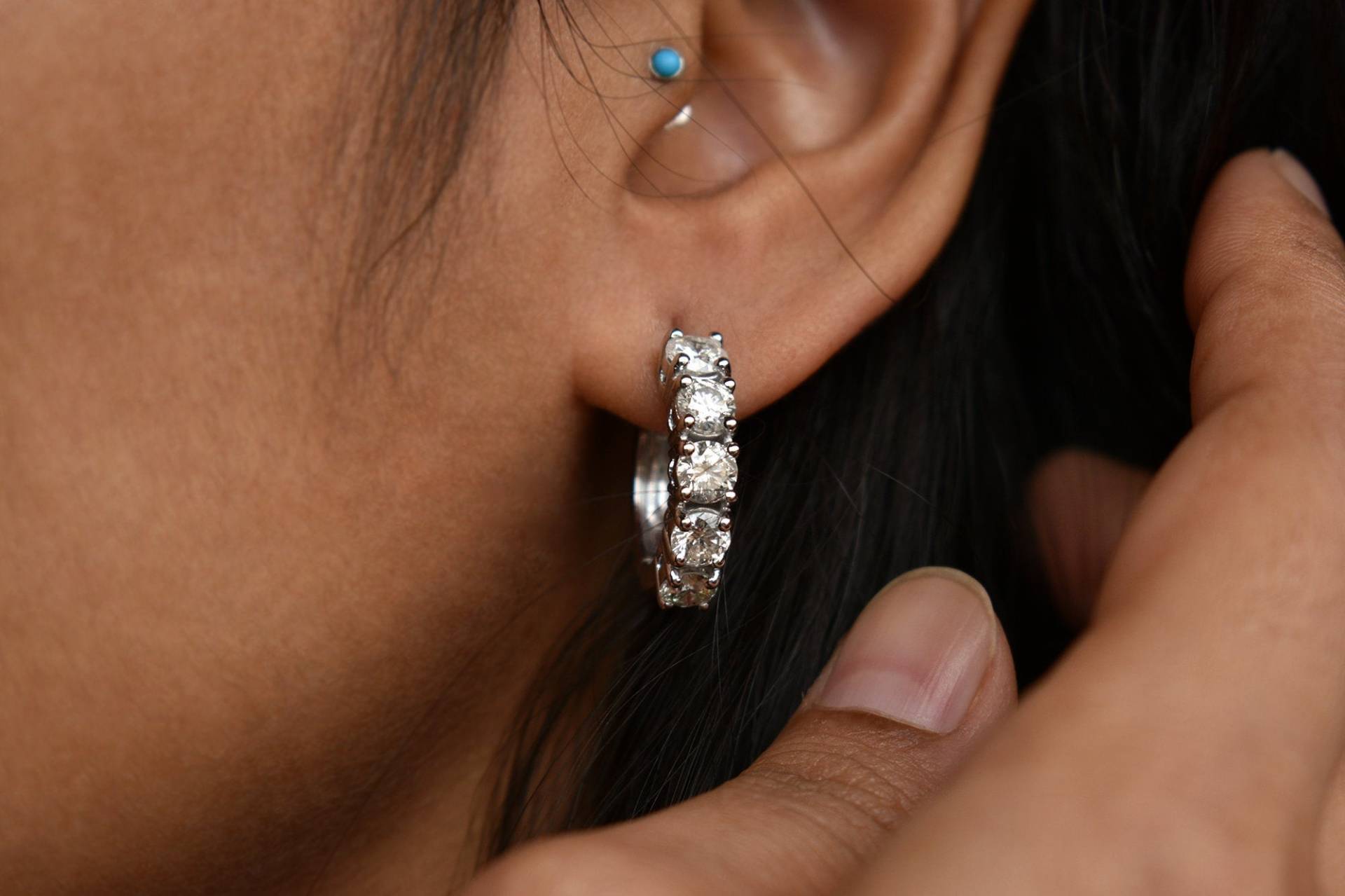 3 Karat Dicke Natürliche Diamant-Ohrringe, 0, 30 Diamant Brautohrringe Aus 14K Solidem Gold, Einzeln Oder Im Paar von AbhikaJewels