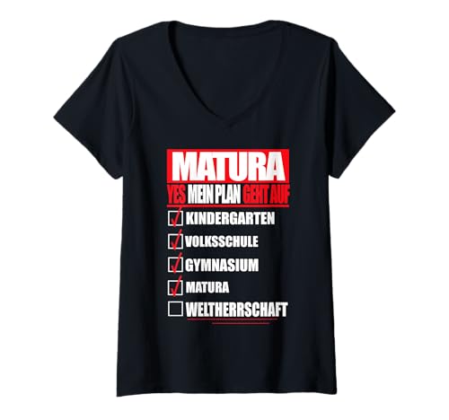 Damen Matura Geschenk Abitur Abschluss Abi Prüfung BESTANDEN Fun T-Shirt mit V-Ausschnitt Damen Matura Geschenk Abitur Abschluss Abi Prüfung BESTANDEN Fun T-Shirt mit V-Ausschnitt von Abi Matura Abitur Abiturient Ausbildung Abschluss