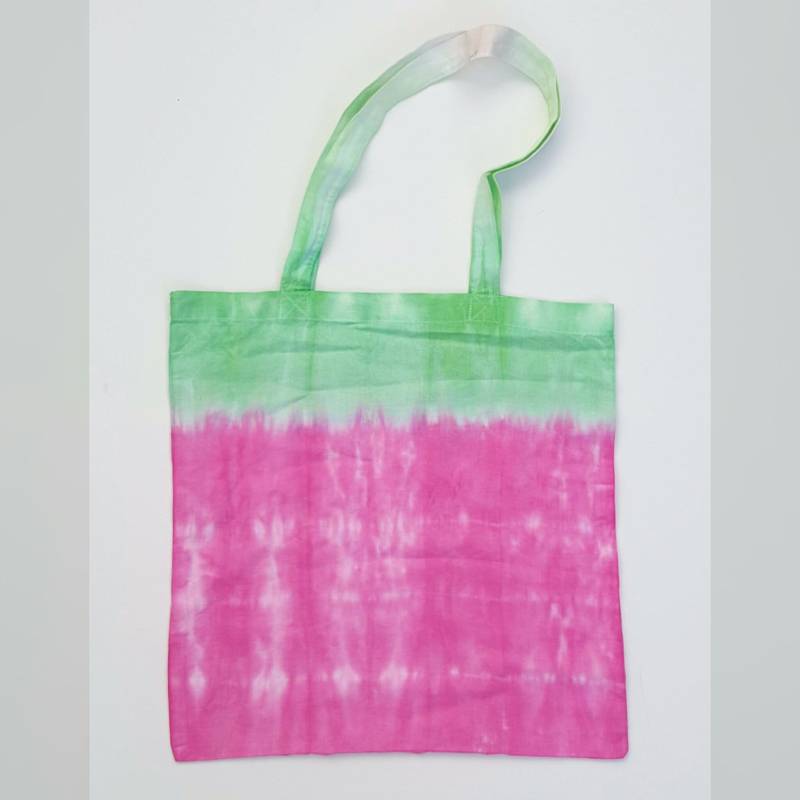 Handgefärbte Wassermelone Tie Dye Bio-Baumwolle Tragetasche von AbiDashery