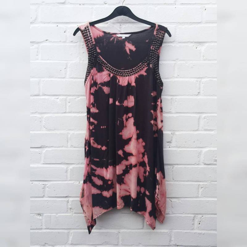 Handgefärbtes Minikleid | Erdige Töne Upcycled Umweltfreundlicher Stil Partykleid von AbiDashery