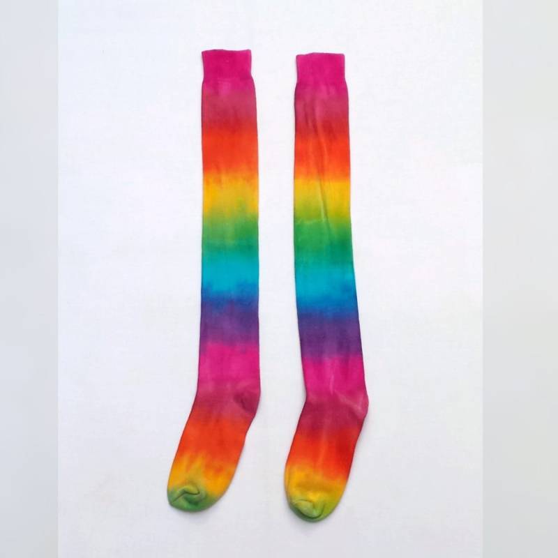 Overknee-Socken | Regenbogen Tie Dye |Oberschenkel Hohe Socken Geschenkideen von AbiDashery