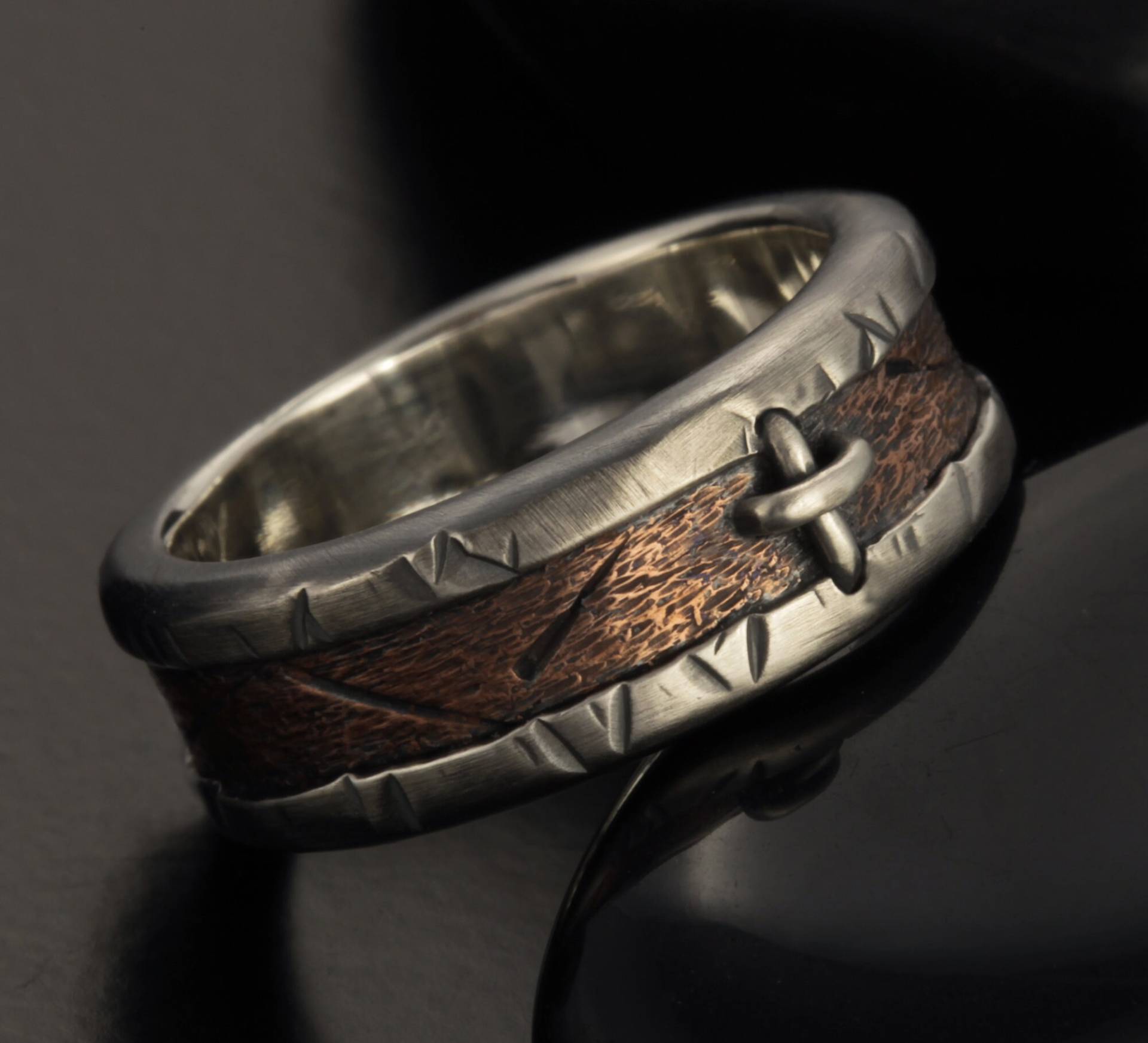 Herren Ring, Kreuz Ring Silber & Kupfer, Damen Ehering, Geschenk Für Männer, Rs-1256 von AbiMJewelry