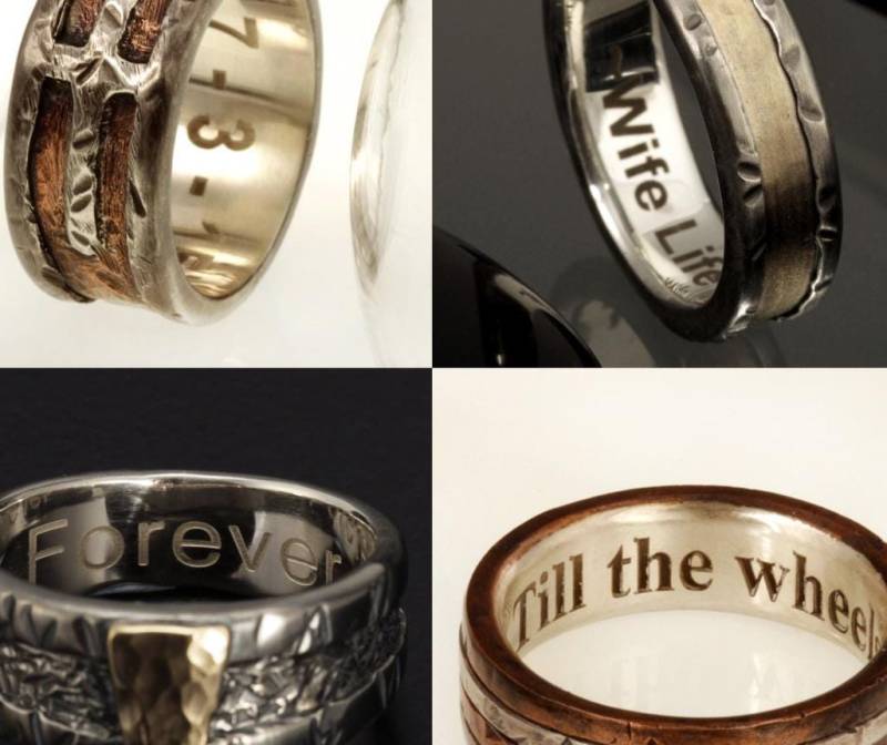 Herrenring Graviert - Gravur Hinzufügen Widmungsgravur Schmuck Besonders Anfertigen Satz/Namen Gravieren 1001 von AbiMJewelry