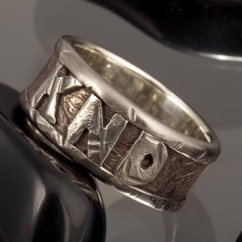 Siegelring Mit Initial Personalisierter Herrenschmuck Rs-1254 von AbiMJewelry