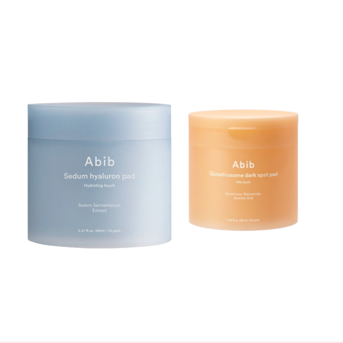 Abib - Glutathiosome Dark Spot Pad (1ea) X Sedum Hyaluron Pad (1ea) Set von Abib