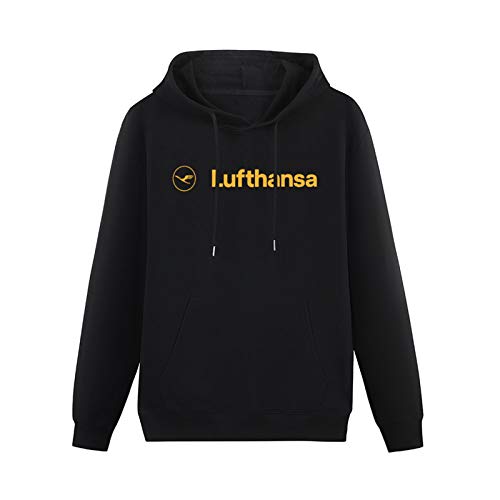 Lufthansa Airline Graphic Hoodies Long Sleeve Pullover Loose Hoody Sweatershirt L von Abies