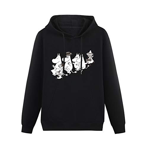 Men's Hoodies Pullover Long Sleeve Sweatshirts Moomin Family Mumin Snufkin Snorkmaiden Sweatshirt Pullover Cotton Blend Hoody 3XL von Abies