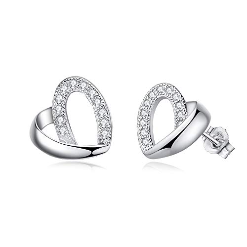 Abiguelle Ohrstecker Damen Silber Ohrstecker Zirkonia Ohrringe Schmuck 925 Sterling Silber Ohrringe für Damen, Liebe Herz Ohrringe, Geschenk für Frauen Mädchen Abiguelle Ohrstecker Damen Silber Ohrstecker Zirkonia Ohrringe Schmuck 925 Sterling Silber Ohrringe für Damen, Liebe Herz Ohrringe, Geschenk für Frauen Mädchen von Abiguell