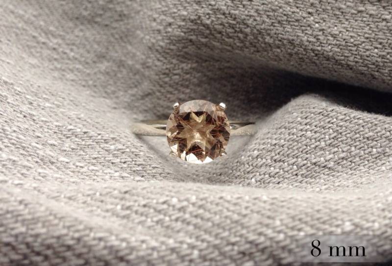Rutilquarz Sterling Silber Ring, Verlobungsring, Brautjungfern Geschenke, Versprechen Ehering, Kupfer Rutilquarze Clear Quartz von AbishJewelryWorks