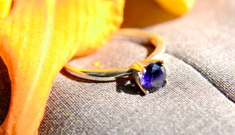 Saphir-Ring in Sterling-Silber, Blau Verlobungsring, Ehering Silber, Versprechen Ring von AbishJewelryWorks