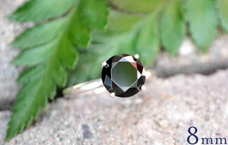 Schwarzer Spinell Ring, Diamant Alternative, Versprechen, Dass Ehering, Brautjungfern Geschenke, Sterling Silber Set von AbishJewelryWorks