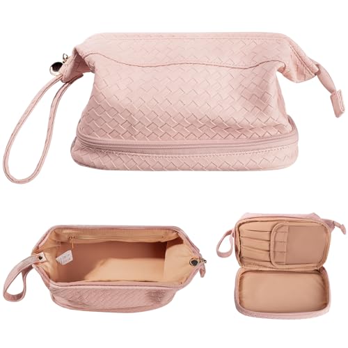 Abiudeng Kosmetiktasche Kulturtasche Kulturbeutel-Damen Schminktasche Groß Wasserdicht Make up Organizer Tasche Reisen Kosmetiktasche mit Pinselfach Make up Tasche Klein für Frauen-B-Rosa Abiudeng Kosmetiktasche Kulturtasche Kulturbeutel-Damen Schminktasche Groß Wasserdicht Make up Organizer Tasche Reisen Kosmetiktasche mit Pinselfach Make up Tasche Klein für Frauen-B-Rosa von Abiudeng