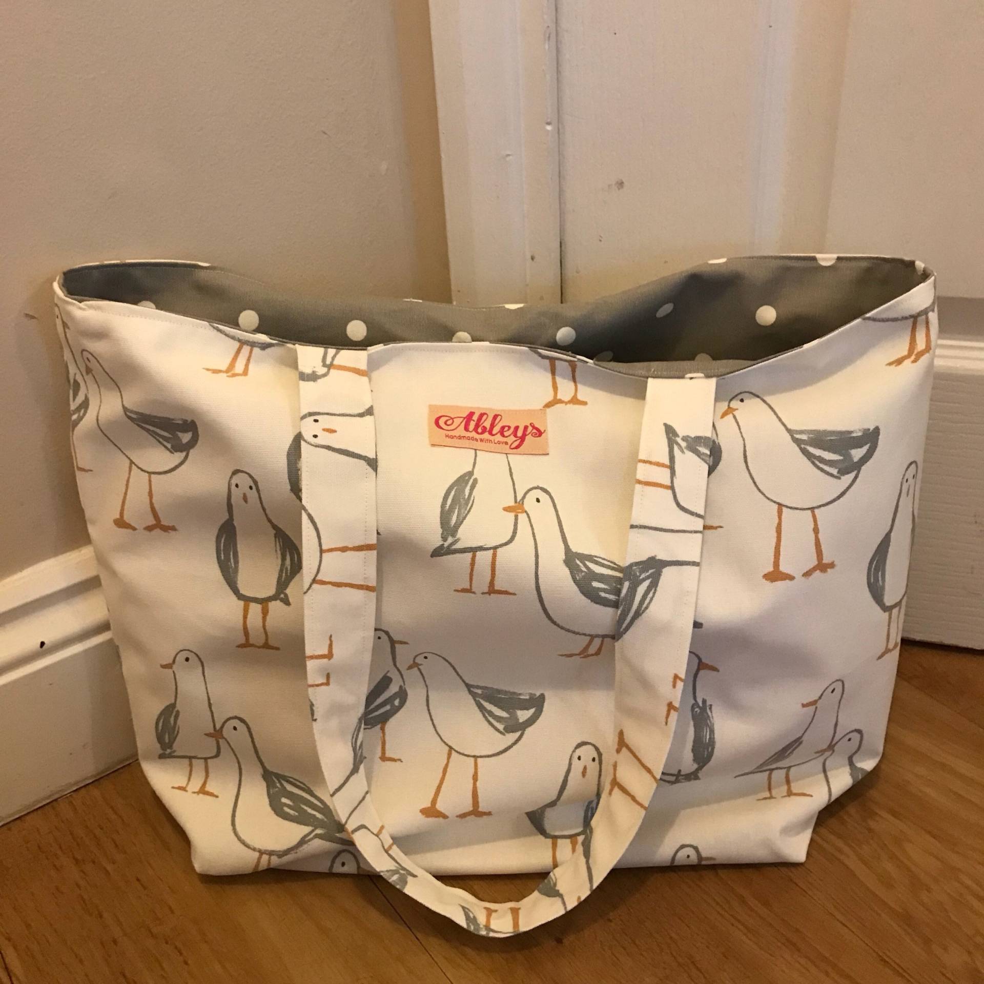 Möwe Tote Bag, Große Einkaufstasche, Beach Shopping Einkaufstasche Möwe Tote Bag, Große Einkaufstasche, Beach Shopping Einkaufstasche von Ableyshandmadegifts