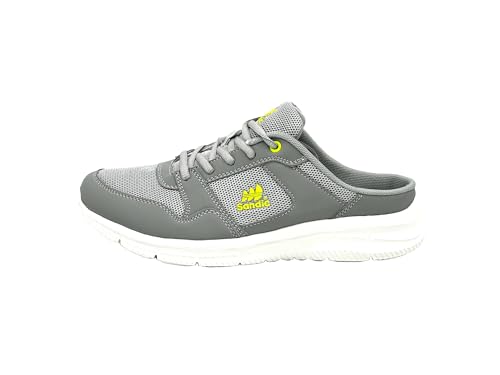 Ablovo® Damen Herren Pantoletten Sandalette Slipper Sabots Sneaker Freizeit (Hellgrau-Grün, EU Schuhgrößensystem, Erwachsene, Herren, Numerisch, M, 41) von Ablovo