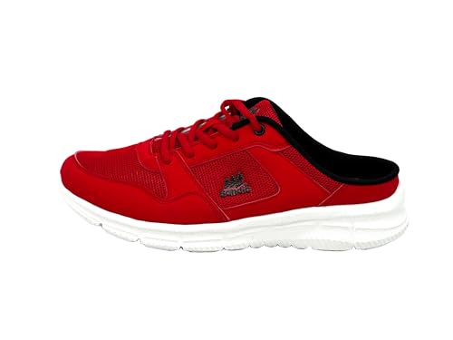 Ablovo® Damen Herren Pantoletten Sandalette Slipper Sabots Sneaker Freizeit (Rot-Schwarz, EU Schuhgrößensystem, Erwachsene, Damen, Numerisch, M, 36) von Ablovo