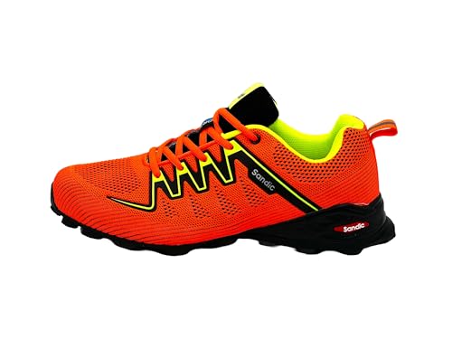 Ablovo® Damen Herren Sportschuhe Sneaker Turnschuhe Laufschuhe Hallenschuhe Freizeit Schuhe 36-46 (Orange-Schwarz-Grün, EU Schuhgrößensystem, Erwachsene, Herren, Numerisch, M, 42) von Ablovo