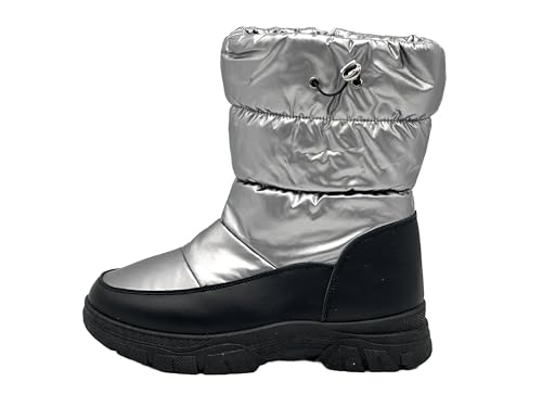 Ablovo® Damen Schneestiefel Boots Stiefel Winterschuhe Gefütterte (Dunkelgrau, EU Schuhgrößensystem, Erwachsene, Damen, Numerisch, M, 39) von Ablovo