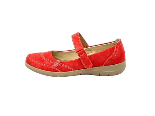 Ablovo® Damen Slipper Loafer Bequeme Mokassins Slip on Frauen Halbschuhe (Rot, EU Schuhgrößensystem, Erwachsene, Damen, Numerisch, M, 38) von Ablovo