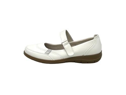 Ablovo® Damen Slipper Loafer Bequeme Mokassins Slip on Frauen Halbschuhe (Weiß, EU Schuhgrößensystem, Erwachsene, Damen, Numerisch, M, 36) von Ablovo