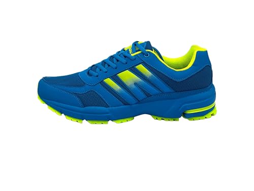 Ablovo® Herren Damen Sneaker Sportschuhe Laufschuhe Turnschuhe Runners 36-47 (Königsblau-Grün, EU Schuhgrößensystem, Erwachsene, Herren, Numerisch, M, 44) von Ablovo