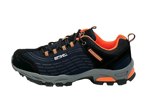 Ablovo® Herren Damen Wanderschuhe Trekkingschuhe Outdoorschuhe Boots 36-46 (Navy-Orange-Modell2, EU Schuhgrößensystem, Erwachsene, Herren, Numerisch, M, 38) von Ablovo