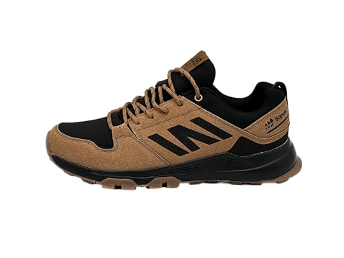 Ablovo® Herren Trekkingschuhe Outdoor Wanderschuhe Sportschuhe (Braun-Schwarz, EU Schuhgrößensystem, Erwachsene, Herren, Numerisch, M, 46) von Ablovo