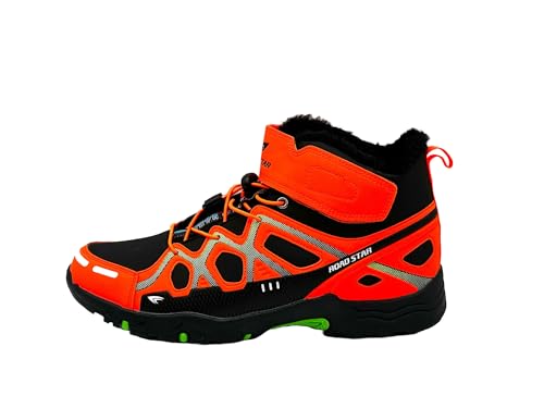 Ablovo®Herren Wanderschuhe Trekking Schuhe Boots Stifel Outdoorschuhe Gefüttert 41-46 (Orange-Schwarz, EU Schuhgrößensystem, Erwachsene, Herren, Numerisch, M, 42) von Ablovo