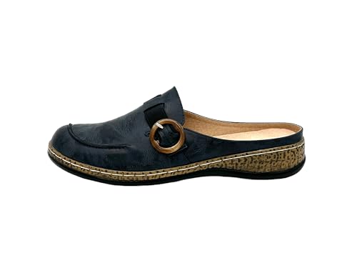 Ablovo Damen Clogs Hausschuhe leichte Pantoffeln atmungsaktive Pantoletten Sabots Slipper(Dunkelblau, 38) von Ablovo