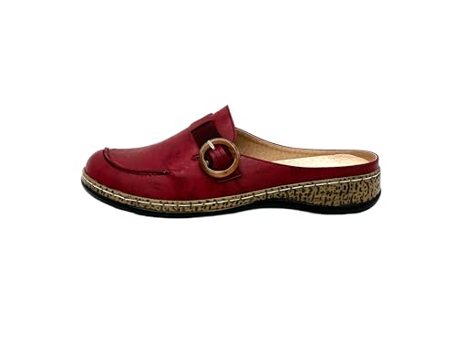 Ablovo Damen Clogs Hausschuhe leichte Pantoffeln atmungsaktive Pantoletten Sabots Slipper(Rot, 37) von Ablovo