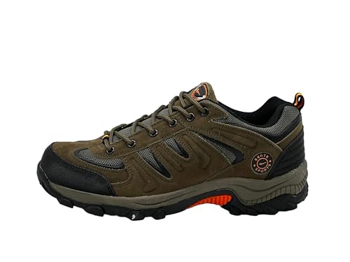 Ablovo Herren Outdoor Trekkingschuhe Wanderschuhe Sneaker Gr. 41-50 inkl. Übergröße (Grün-Orange, EU Schuhgrößensystem, Erwachsene, Herren, Numerisch, M, 42) von Ablovo