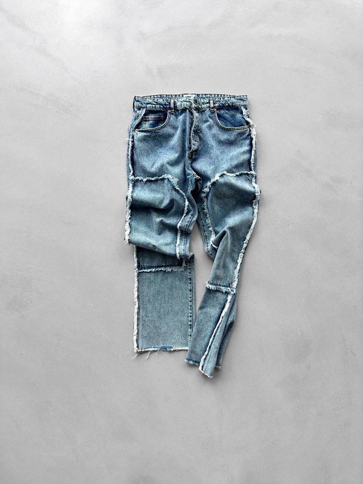 Abluka Bequeme Jeans LOOSE FIT FLARED JEANS BLUE von Abluka