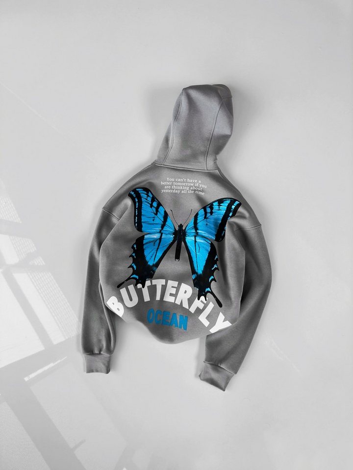 Abluka Hoodie OVERSIZE BUTTERFLY FLEECE HOODIE von Abluka