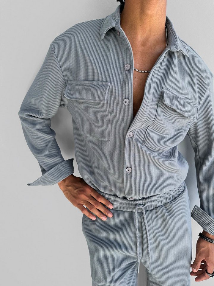 Abluka Oversize-Shirt OVERSIZE CORD SHIRT SMOKY von Abluka