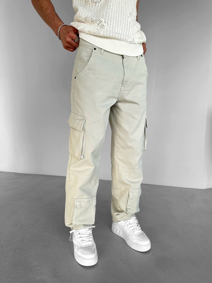 Abluka Sweatpants VINTAGE MULTIPOCKET CARGO PANT STONE von Abluka