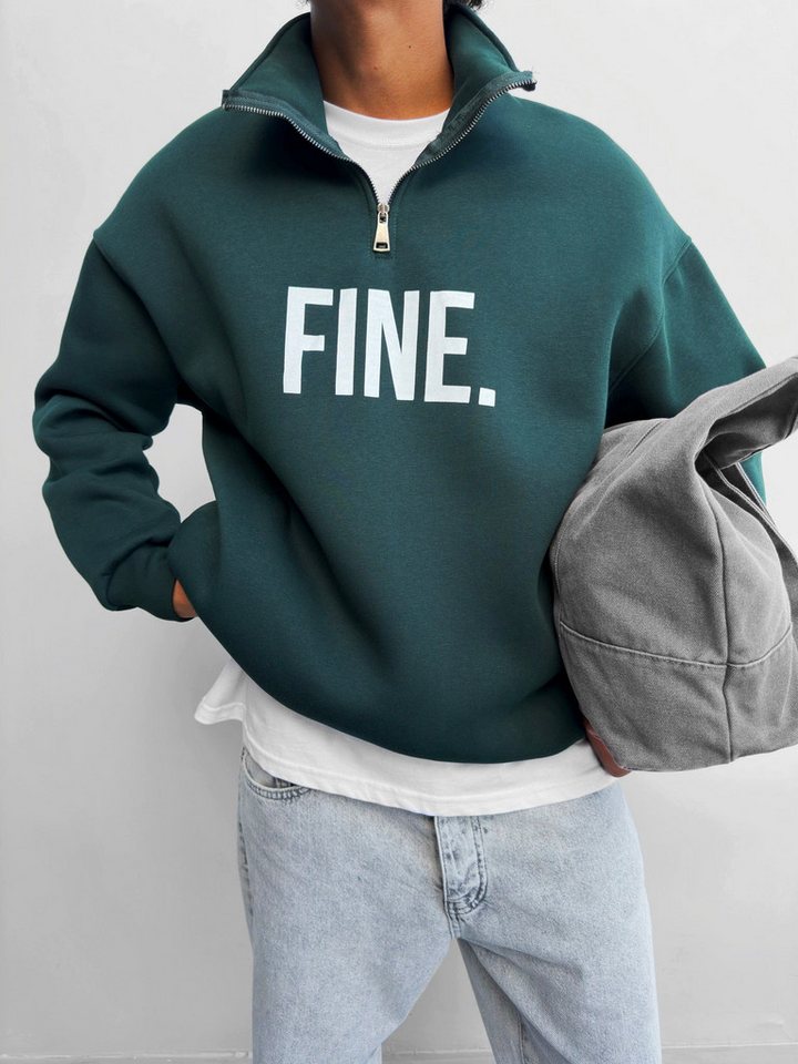 Abluka Sweatshirt HALF ZIP OVERSIZE FIT SWEATSHIRT von Abluka