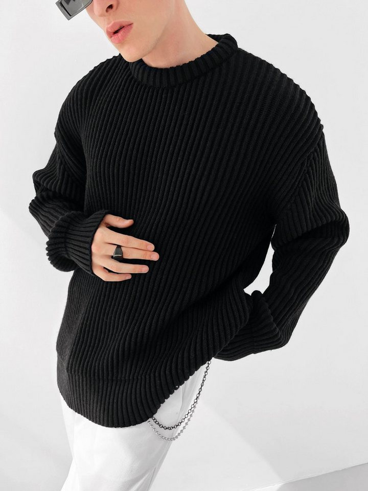 Abluka Sweatshirt OVERSIZED RIB KNIT SWEATER von Abluka