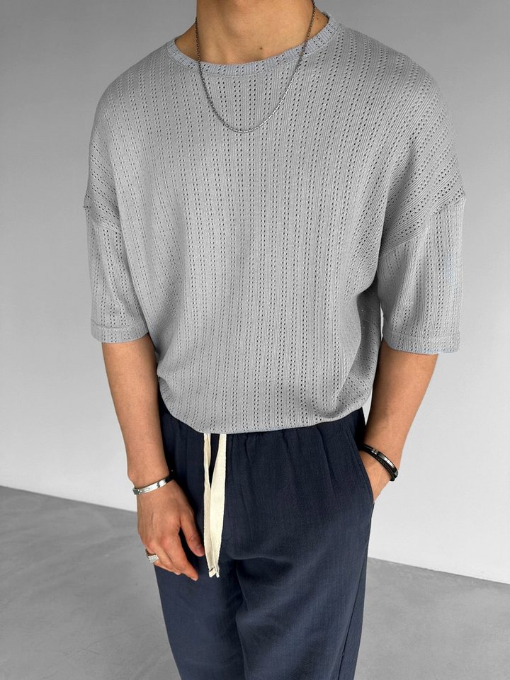 Abluka T-Shirt OVERSIZE KNIT STRUCTURED T-SHIRT von Abluka