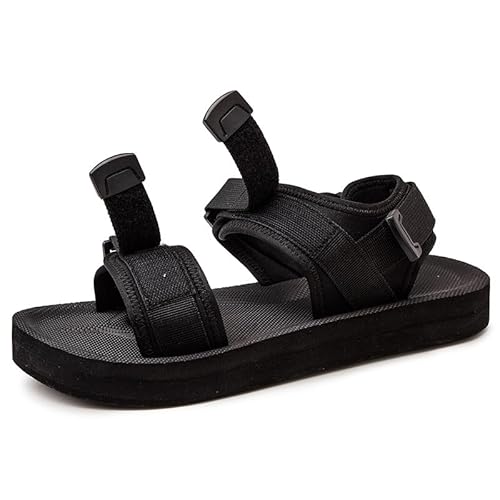 Abnkarwin Flache Sandalen für Herren, offene Zehenpartie, verstellbare Riemen, rutschfeste Sohle, Schwarz, Big Size, Schwarz, 41 EU Abnkarwin Flache Sandalen für Herren, offene Zehenpartie, verstellbare Riemen, rutschfeste Sohle, Schwarz, Big Size, Schwarz, 41 EU von Abnkarwin