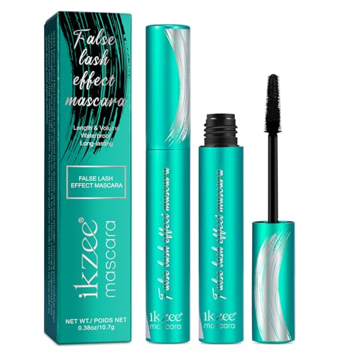 Mascara Wasserfest Schwarz - Länge & Volumen｜Wimperntusche Wasserfest Wischfeste Formel｜Tubing Mascara for Daily Makeup｜Rastdrying Time Telescopic Mascaras｜wimperntusche Lifts (Schwarz2, 2 Packk) von Abodiuss