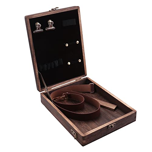 Aboiled Autoren Messenger, Holzkiste mit Klappdeckel, UmhäNgetasche, mit Deckel Verschluss, Draussen Skizzen Aufbewahrungs Kasten, Log von Aboiled