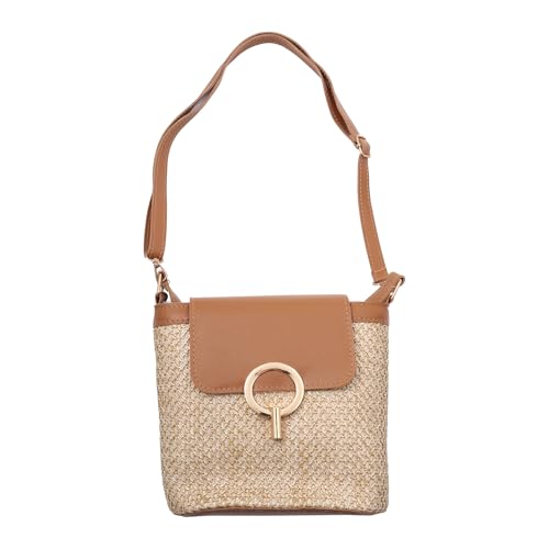 Aboiled Kleine Stroh Eimer für Frauen Sommer Schulter UmhäNgetaschen Dame GeldböRsen und Handtaschen Weibliche Schulter Einfache Tasche von Aboiled