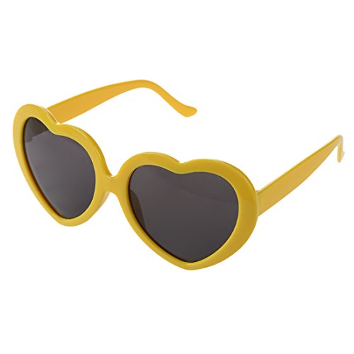 Aboiled Mode Lustige Sonnenbrille - SOmmer Liebe Form Sonnenbrille - SOnnenbrille Gelb von Aboiled