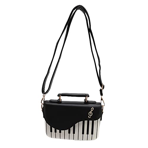 Aboiled Schwarz Neu Mode-Hit-Farbe Klavier Drucken Handtasche suesse frische Windschulter Diagonale tragbare kleine Tasche von Aboiled