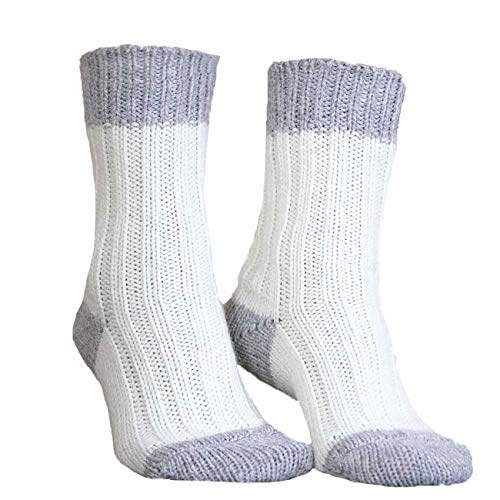 Abolengo de Alpaca Alpaka Socken, kuschelig weich naturweiß-hellgrau 35-38 von Abolengo de Alpaca